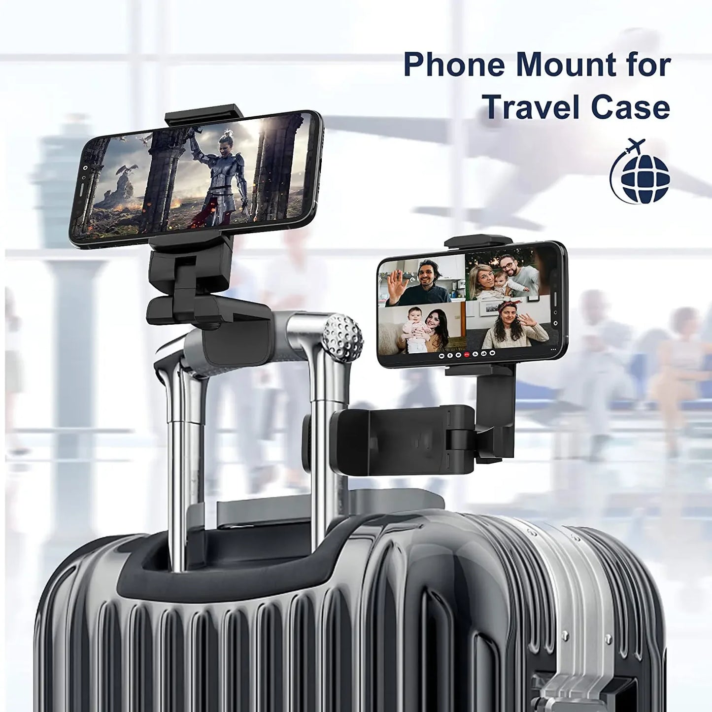 Airplane Mobile Phone Holder – 360° Rotating Travel Mount